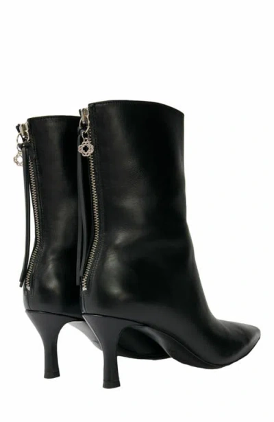 Maje 75mm Leather Ankle Boots In Black