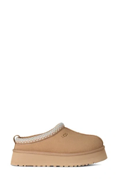 Ugg Tazz Beige Sabot With Embossed Logo In Suede Woman In Multi