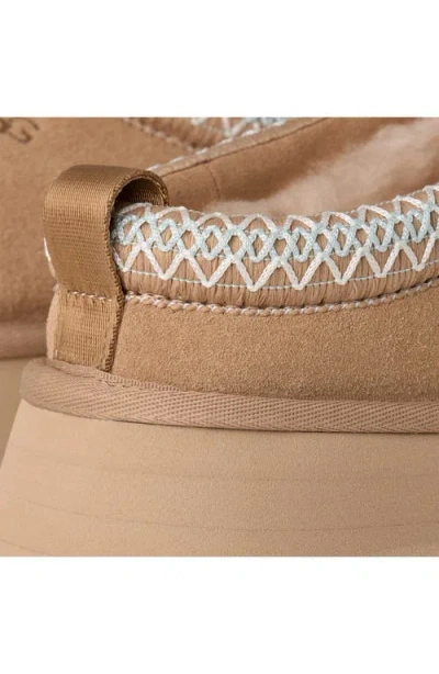Ugg Tazz Beige Sabot With Embossed Logo In Suede Woman In Multi