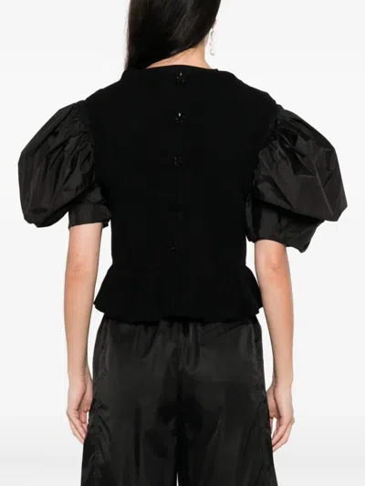 Cecilie Bahnsen Bill Vest Recycled Cashmere In Black