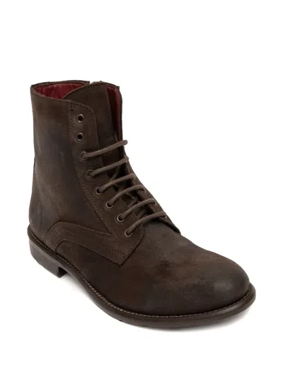 Sommet Lace-up Fastening Boots In Brown