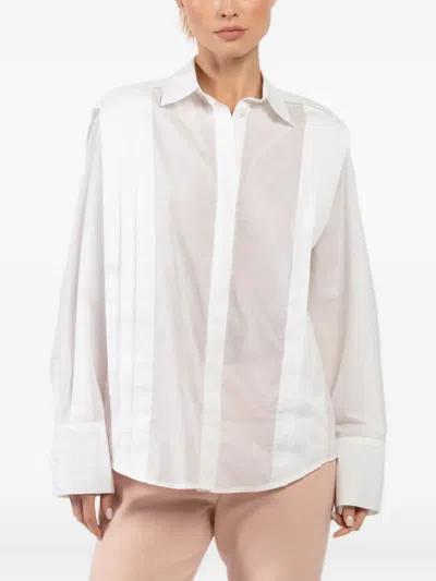 Smythe Pleat-detail Shirt In White