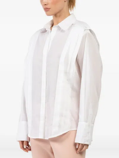 Smythe Pleat-detail Shirt In White