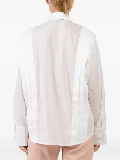 Smythe Pleat-detail Shirt In White
