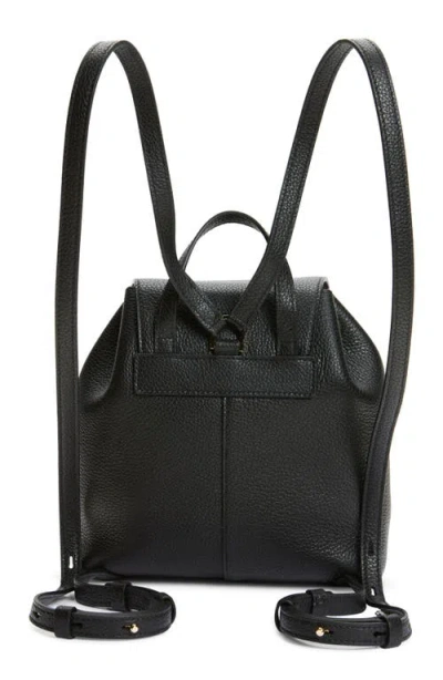 Ferragamo Mini Harley Leather Drawstring Backpack In Black