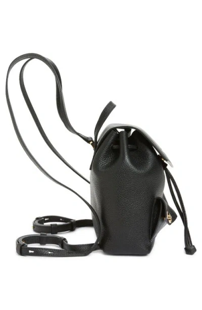 Ferragamo Mini Harley Leather Drawstring Backpack In Black