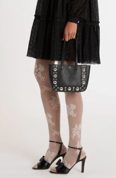 Valentino Nellcote Mini Shopping Tote Bag In Leather In Black