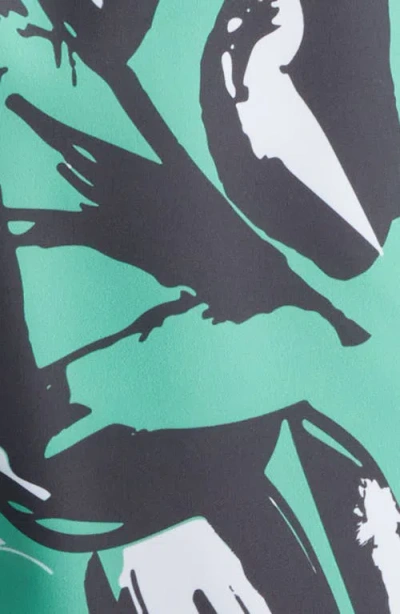 Hugo Boss Badeshorts Mit Blumen-print In Green