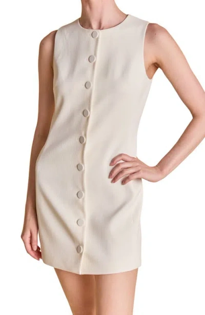 Endless Rose Button Front Minidress In White