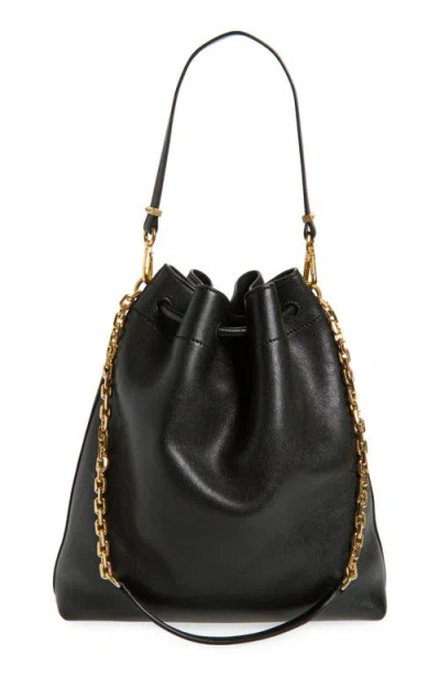 Jimmy Choo Cinch Leather Drawstring Bucket Bag In Multi