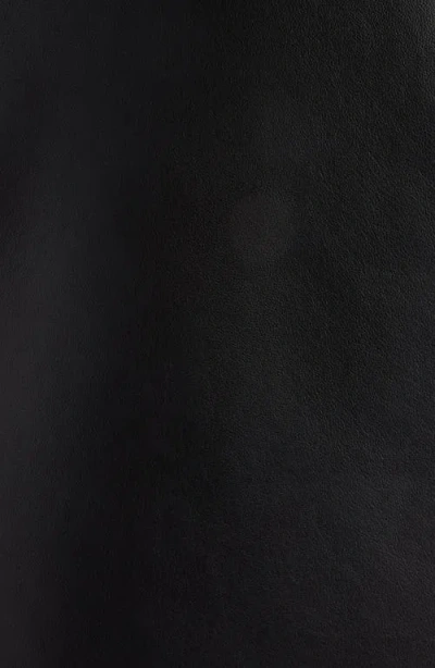 Givenchy Womens Fluted Sleeveless Leather Mini Dress Black