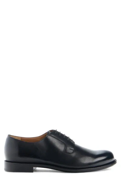 Givenchy Label Derbies In Leather In Brown