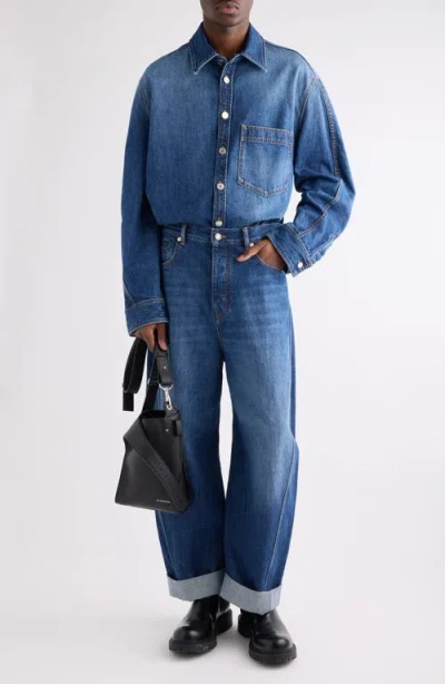 Givenchy Twisted Seam Jeans In Blue