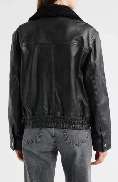 Sam Edelman Lambskin Leather Jacket In Black