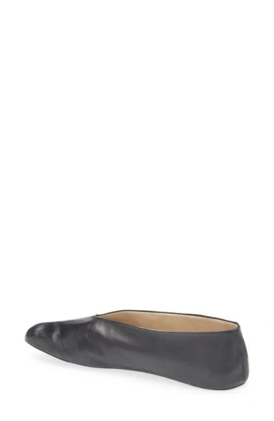 The Row Stella Nappa Leather Ballerinas In Black