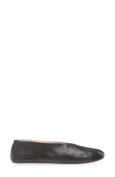 The Row Stella Nappa Leather Ballerinas In Black