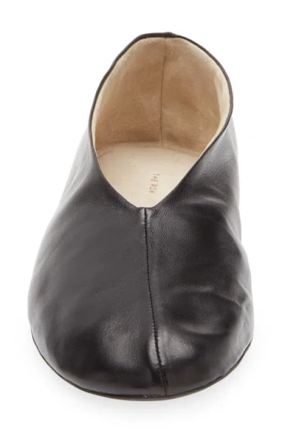 The Row Stella Nappa Leather Ballerinas In Black