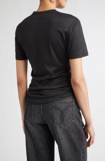 Versace Safety Pin Draped T-shirt In Black