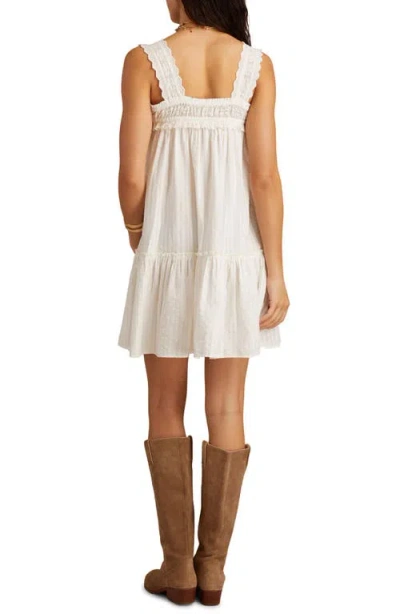 Lucky Brand Women's Lace-trim Cotton Sleeveless Mini Dress In White