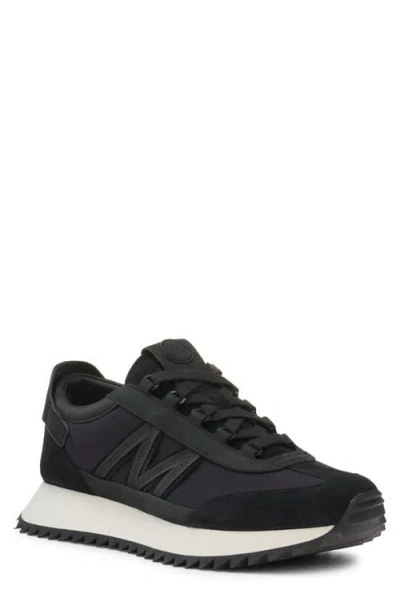 Moncler Ylon And Leather Pacey2 Sneakers In Black