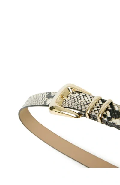 B-low The Belt Milan Python Print Leather Belt In Neutral