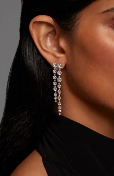 Nadri Sunshower Double Linear Drop Earrings In White