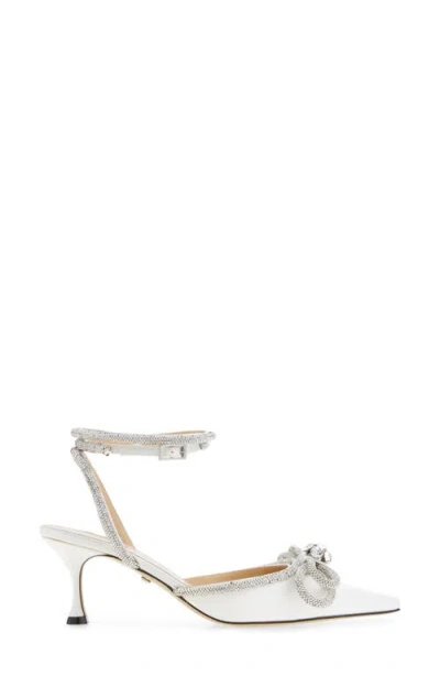 Mach&mach Double Bow 65mm Leather Pumps In White