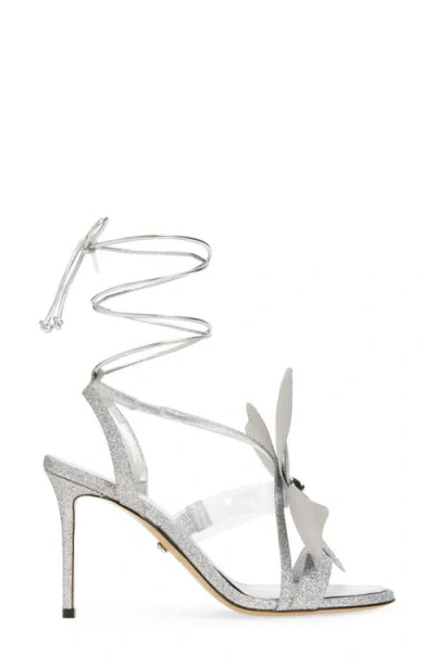 Mach&mach Orchid 95 Glitter Sandals In Silver