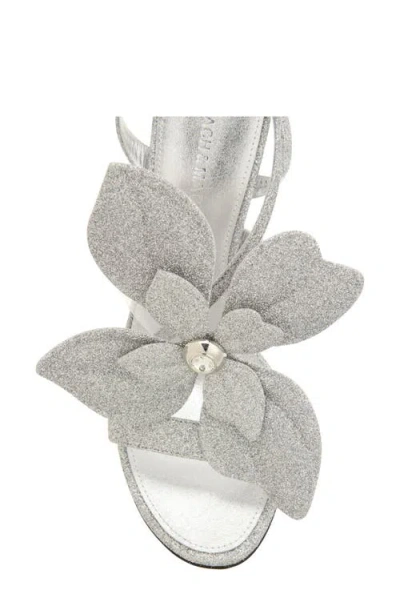 Mach&mach Orchid 95 Glitter Sandals In Silver