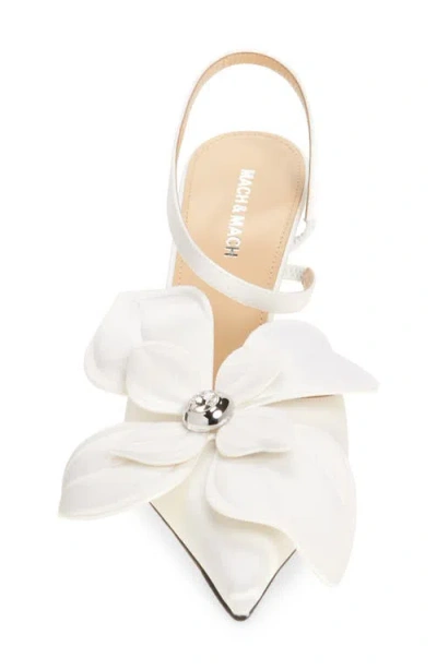 Mach&mach Slingback-pumps Orchid 95 In White