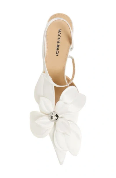 Mach&mach Slingback-pumps Orchid 95 In White