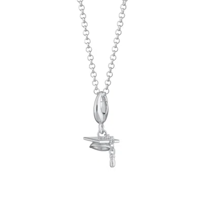 Lily Charmed Women's Sterling Silver Graduation Hat Charm Necklace