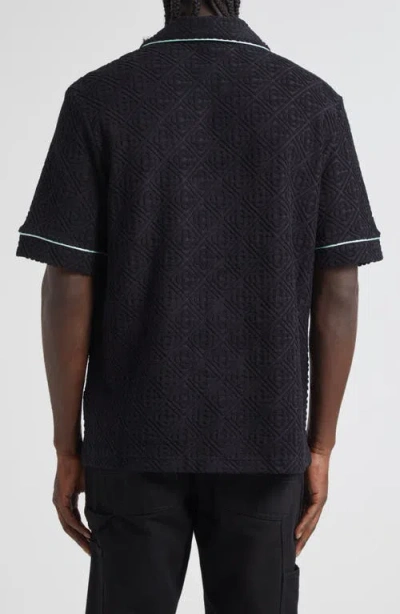 Casablanca Mens Towelling Monogram Shirt In Black