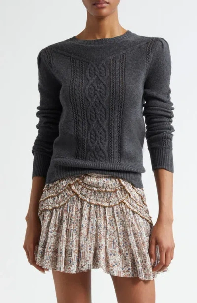 Isabel Marant Étoile Kelia Openwork Sweater In Gray