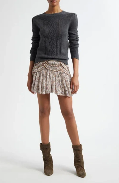 Isabel Marant Étoile Kelia Openwork Sweater In Gray