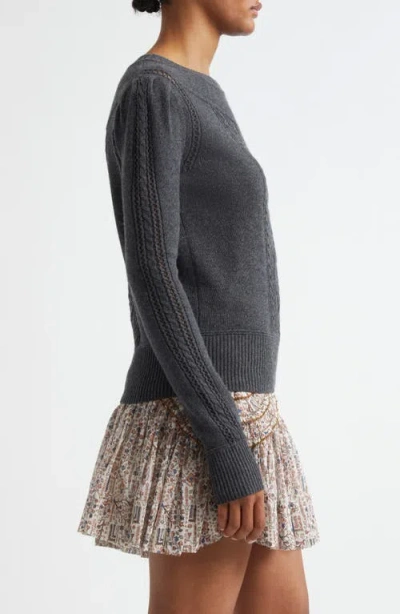 Isabel Marant Étoile Kelia Openwork Sweater In Gray