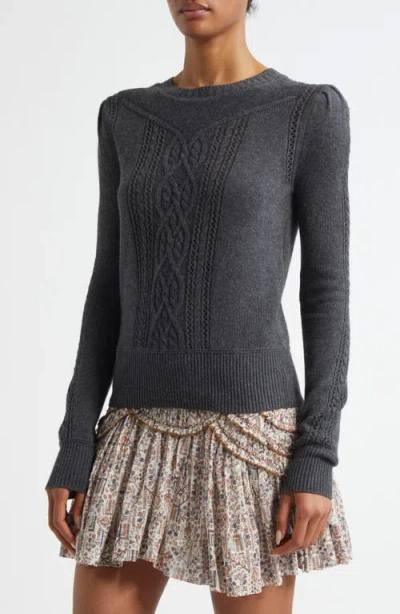 Isabel Marant Étoile Kelia Openwork Sweater In Gray