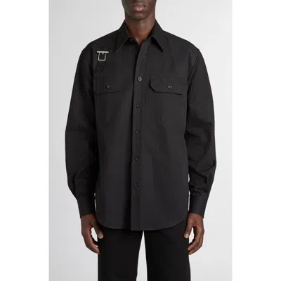 Alexander Mcqueen T-bar Harness Overshirt In Black