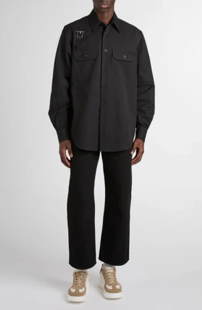 Alexander Mcqueen T-bar Harness Overshirt In Black