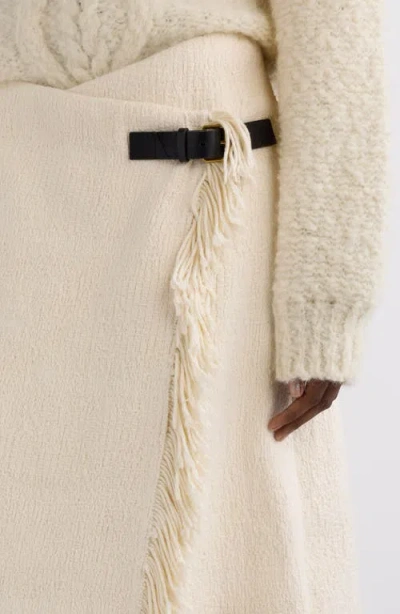 Isabel Marant Galla Asymmetric Cotton And Linen-blend Midi Wrap Skirt In Neutral