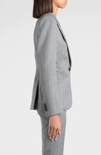 Alexander Mcqueen Single-breasted Houndstooth Blazer In Gray