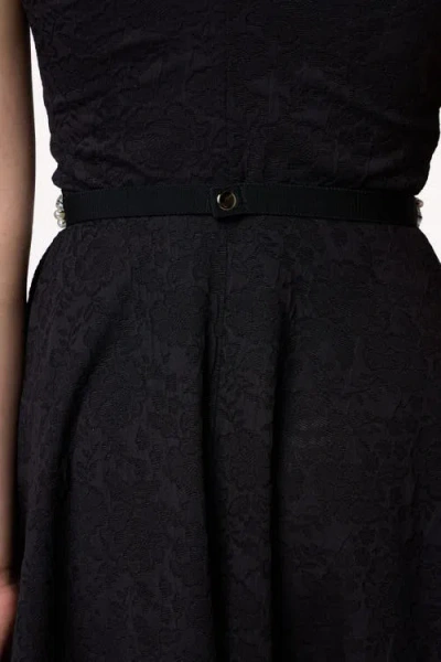 Un Deux Trois Stretchy Pearl And Gem Belt In Metallic