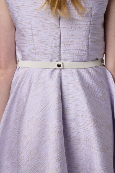 Un Deux Trois Stretchy Pearl And Gem Belt In Metallic