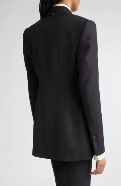 Sportmax Double-breasted Brown Wool Jacket In Black