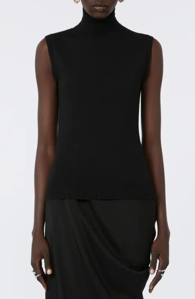 Sportmax Sleeveless "vertigo" Jersey In Black