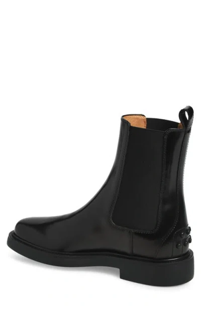Tod's 20mm Brushed Leather Ankle Boots In Black