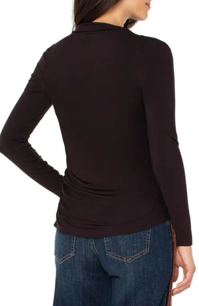 Liverpool Los Angeles Ruched Top In Black