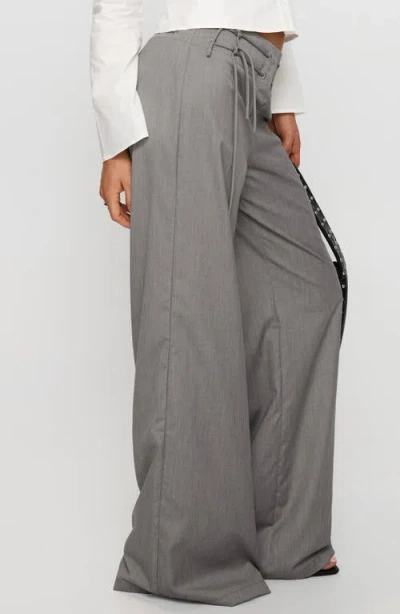 Princess Polly Just Have Fun Tie Waist Detail Tailored Wide Leg Pants In Multi