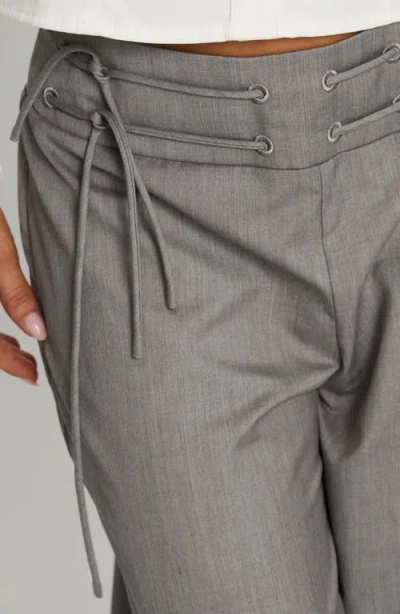 Princess Polly Just Have Fun Tie Waist Detail Tailored Wide Leg Pants In Multi