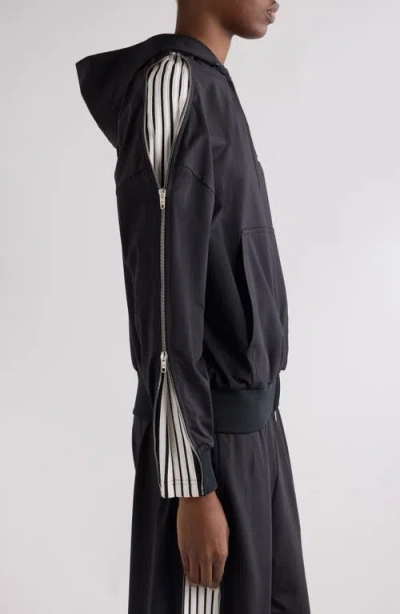 Balenciaga Black Zip-up Sweatshirt Loop Sports Icon In Multi